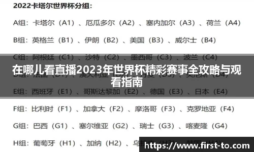在哪儿看直播2023年世界杯精彩赛事全攻略与观看指南